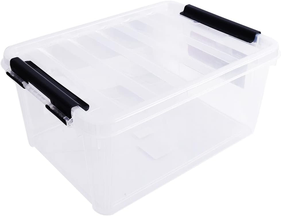 Lock & Lock Inplus Easy Clip Storage Box, 15 litres, Transparent, Plastic