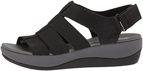 Clarks Women's Arla Shaylie Platform, Black Elastic Fabric, 9 Medium Us #TOP7