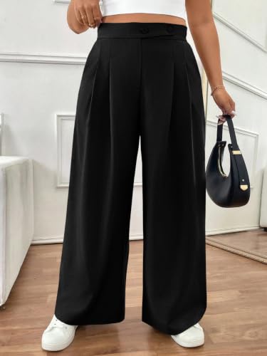 Image of GRECIILOOKS Trousers for Woman | Womens High Rise High Waist Flared Korean Style | Formal Pant for Women Office Wear| Track Pants for Womans Elegant for College & Events (Available in Plus Size)