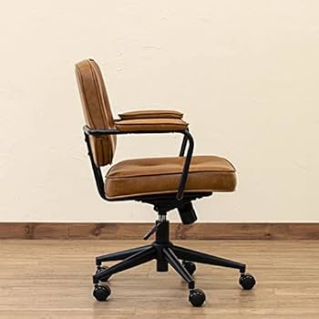 Morgan オフィスチェア キャメルブラウン Amazon.co.jp: Morgan オフィスチェアー 椅子 いす 合皮 昇降