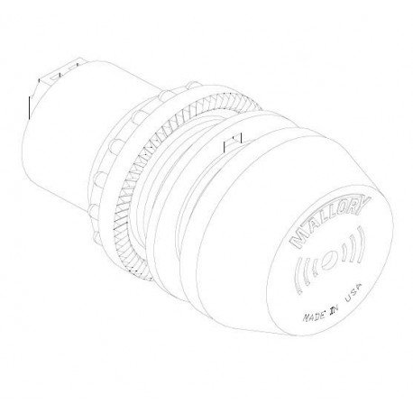 ZA120LADT8, Buzzer 48-120VAC 85-95DB PNL MNT Slow Warble