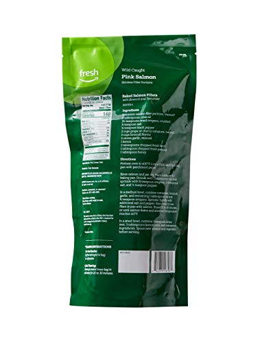 Amazon Fresh Brand, Wild Caught Pink Salmon Skinless Fillet Portions, Frozen thumb #1