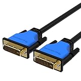 BlueRigger DVI to DVI Monitor Cable (25FT, 24+1 Dual Link, Digital Video Cable, Male to Male) - for Gaming, DVD, Laptops, HDTV and Projector