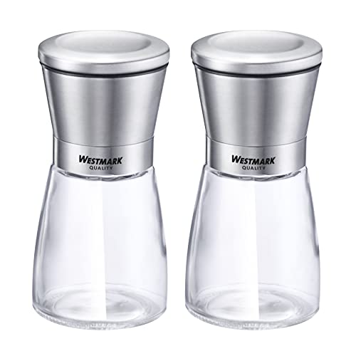Westmark 63352260 Moulin à épices avec broyeur en céramique, verre/céramique/acier inoxydable Transparent/argenté/noir