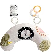 Taf Toys Oreiller 2 En 1 Pour Tummy Time - Coussin Éveil Bébé Nouveau-Né Renforce Muscles Cou & Dos