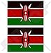 KENYA - Adesivi per paraurti in vinile con bandiera keniota, Africa orientale, Africa africana, Africa africana, 100 mm, 2 pezzi