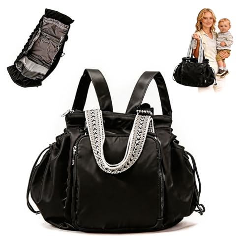 Image of Everyday Bag Tote for Women Large Capacity with 15 Compartments Travel Work Shoulder Bag Convertible Diaper Backpack Organizer Water-Resistant Lay-Flat Hospital Essentials for Teacher Work Daily Use