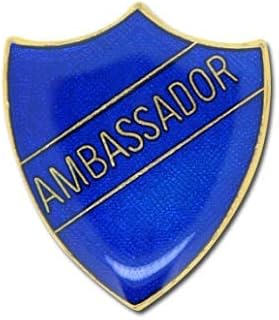 1000 Flags Ambassador Pin Badge for High School or College in Blue Colored Enamel