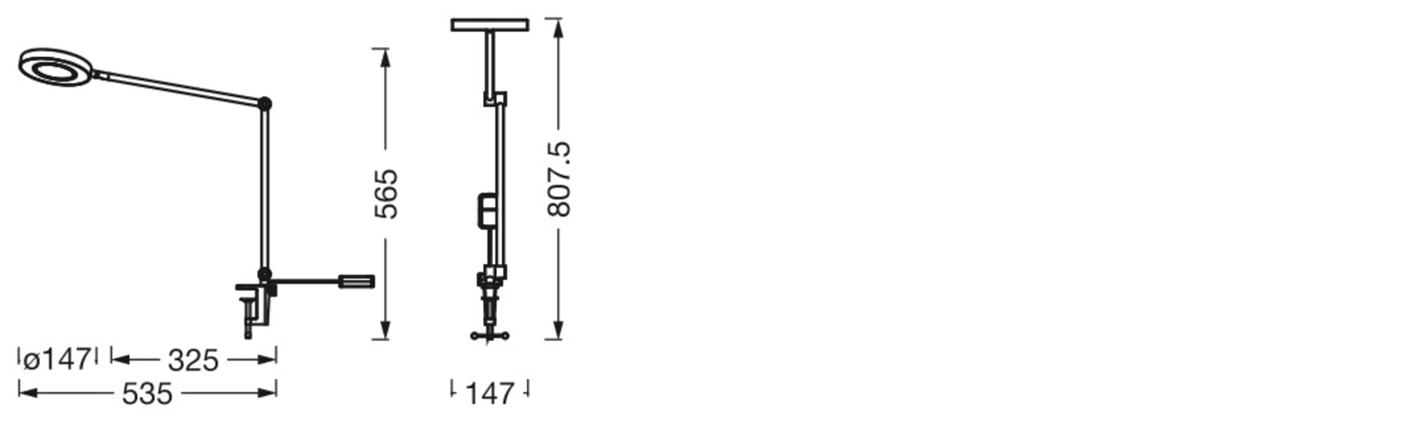 LEDVANCE SUN@HOME PANAN DESK DISC CLIP Schreibtischleuchte, weiß, 15W, 1200lm, regulierbares Weißlicht (2200K bis 5000K), dimmbar, passt das Licht automatisch dem Biorhythmus an, IP20
