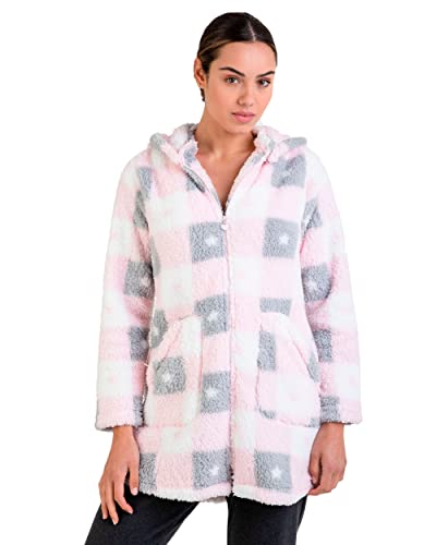 Massana - BATA DE INVIERNO MUJER CON CAPUCHA - ROSA, XL Cover