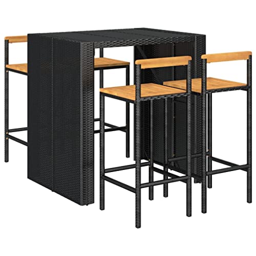 Ensemble de bar de jardin confortable et robuste pour balcons et terrasses