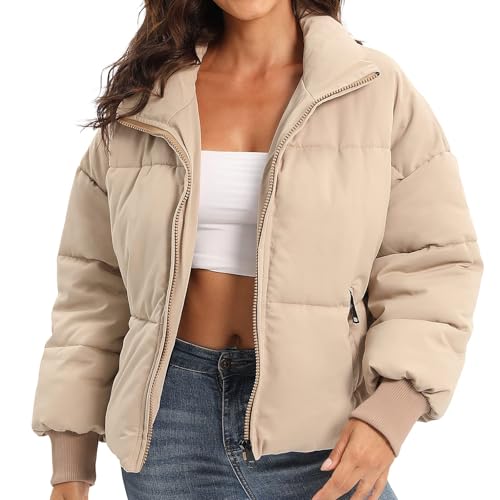 Women's Puffer Jacket Long Sleeve Zip Up Warm Baggy Winter Jackets for Women2