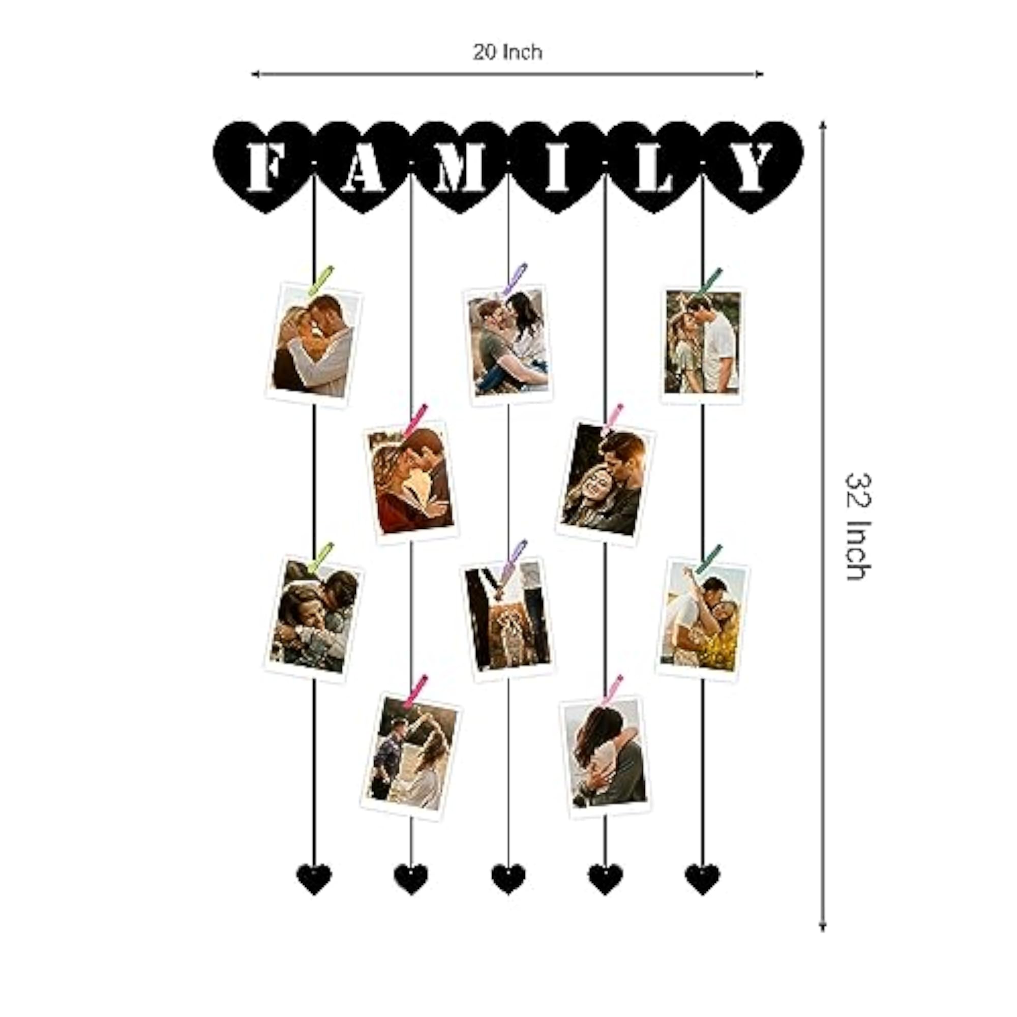Gift Decore Self Customize Dream Catcher with 10 Colorful Clips