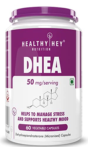 HealthyHey Nutrition DHEA 50mg | 60 Veg. Capsules | Non-GMO, Gluten Free Supplement HealthyHey Nutrition DHEA 50mg | 60 Veg. Capsules | Non-GMO, Gluten Free Supplement