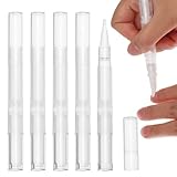 5 Pennelli Smalto Per Unghie Vuoti Con Spazzola, Tubi Lipgloss Vuoti, Contenitori Ricaricabili, Ideali Per Viaggio (Trasparente).