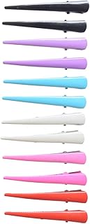 مجموعة مشابك شعر معدنية بتصميم بسيط للبنات من داهبن، 12 قطعة - متعددة الالوان