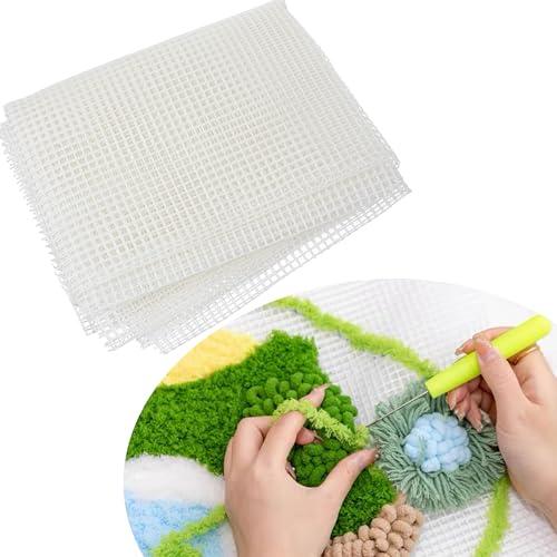 Accessori fatti a mano: la rete a gancio per tappeti in bianco è un accessorio fatto a mano fai da te, rete per la realizzazione di arazzi, il design è semplice ma molto pratico, ti permette di sperimentare fai da te, la realizzazione di tappeti in rete e il ricamo