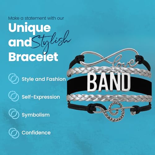 Infinity Collection Adjustable Bracelet - Band Mom Gift, Music Bracelet - Marching Band Jewelry3