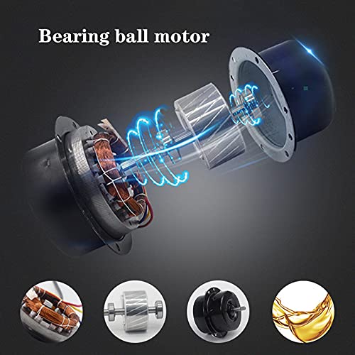 Ventilador de extracción vertical móvil de 8 pulgadas con base y cubierta de red, sin instalación miniatura 5