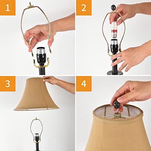 Smeike 3 Pack Lamp Sets (2 Table Lamps, 1 Floor Lamp), 3-Piece Vintage Style Table Lamp And Floor Lamp Set For Living Room Bedroom #TOP5