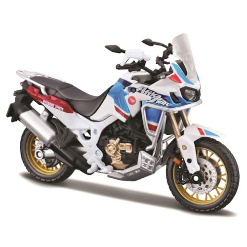 Bburago B18-51082 1:18 Honda Africa Twin Adventure, weiß, klein, S