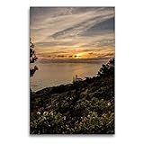 Premium Textil-Leinwand 60 x 90 cm Hoch-Format Mallorca Maioris Decima Sonnenuntergang | Wandbild, HD-Bild auf Keilrahmen, Fertigbild auf hochwertigem Vlies, Leinwanddruck von Jürgen Seibertz