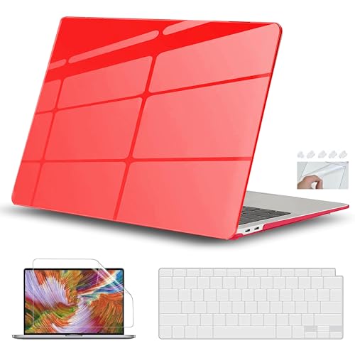 Image of Case Compatible with MacBook Pro 13 inch Case 2024 2023-2016 M1 M2 A2338 A2289 A2251 A2159 A1706 A1989Plastic Hard Shell Cover Case, Red