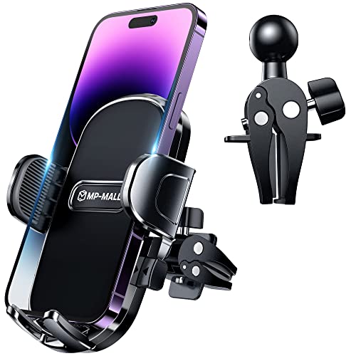 MP-MALL Car Vent Phone Mount Holder [Upgraded Super Clip] Mobile Cell Smartphone Universal Compatible Wiring Harnesses Stand for iPhone 15 Pro Max 14 13 12 11 Xr SE Samsung (Black)