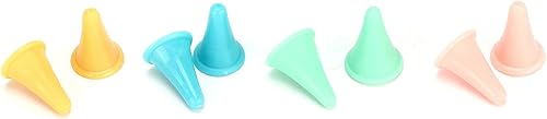 Miniatura 6 de 100 protectores de agujas coloridos, protectores de punto de tejer con agujeros grandes, protectores de puntos, tapones de punta de aguja para