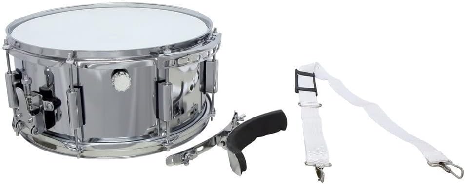 Marching Snaredrum 14 x 6.5", metal shell, incl. carrying strap and knee brace