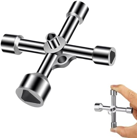 vcsjw Dreikantschlüssel,4 Wege 5 Size Außenmaße 7mm/10mm/12mm/13mm/18mm