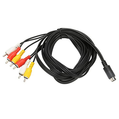 Tangxi Mini DIN 9 Pin to 6RCA Audio Video Composite Cable