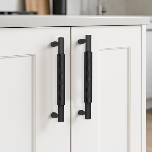 Image of Plantex Cabinet Handle /Kitchen Cabinet Door Handle /Wardrobe /160 mm Cupboard Handle /Door Pull-Push Handle for Home /Office - Pack of 2 (Black)
