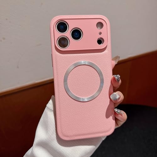 Protection iPhone 17 Air rose magnétique étui silicone rigide cuir