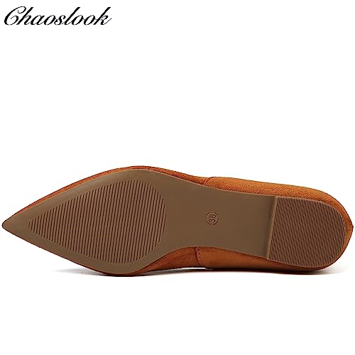 Image of Womens Pointed Toe Black Ballet Flats Comfortable Casual Dress Flats for Women Elegant Memory Foam Flats Shoes with Party Wedding