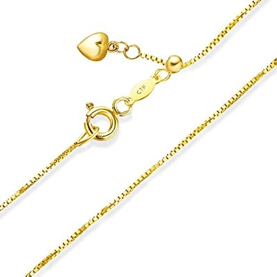 CHOW TAI FOOK 18K Yellow Gold Necklace Chain with Adjustable End