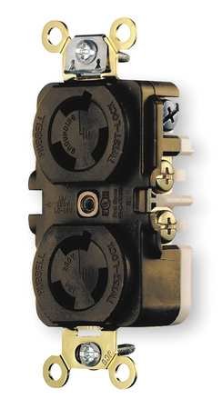 15A Duplex Locking Receptacle 2P 3W 250VAC L6-15R BN
