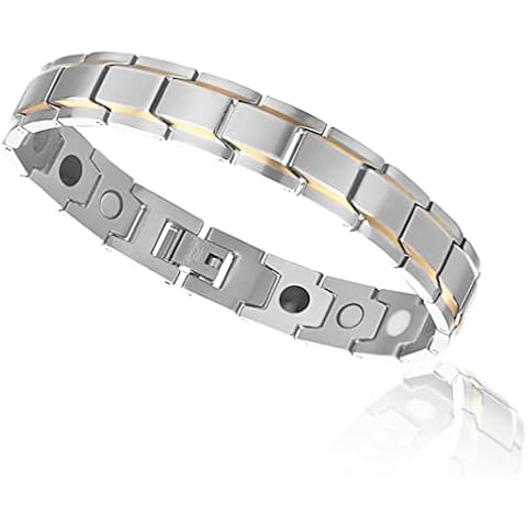Pulsera magnética de acero de titanio para hombre Cover