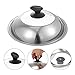 Stainless Steel Universal Lid Pan Lid Cover Visible Frying Pan Cover Cookware Lids Cooking Dome Cover Universal Glass Pot Lids-42CM