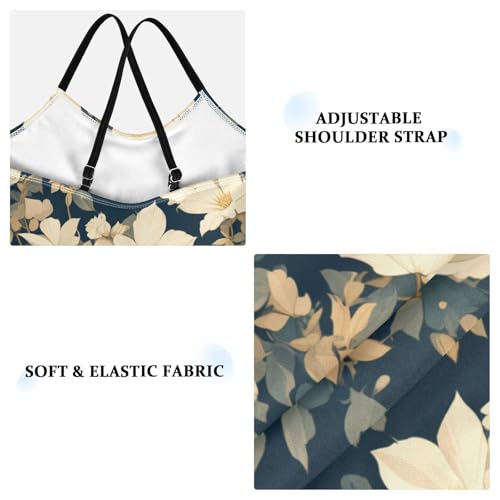 Yuiboo Flower and Whites Dark Girls Swimsuit Bathing Suit Swimsuits for Teen Girls Beach Swimwear 3T3