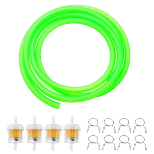 Image of PRO BAT 5mm /0.2'' Moped Gas Fuel Line Tube with Fuel Filter Spring Clips