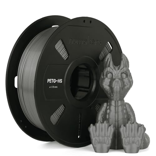Image of NUMAKERS PETG 3D Printer Filament, 1.75mm, Dimensional Accuracy + /- 0.05 mm, 1 kg Spool (2.2 lbs), Compatible with Most FDM Printers (Simply Silver)