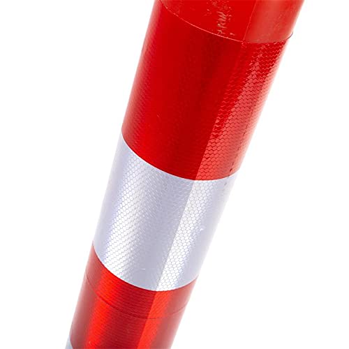Allpax Leitzylinder überfahrbar - Park-Absperrpfosten - Selbstaufrichtender Begrenzungspfosten, Höhe 750 mm, Kunststoff, rot-Weiss
