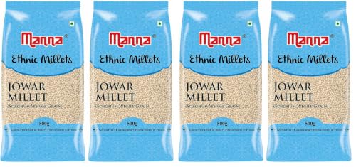 Image of Manna Jowar Whole Grain 1kg. Sorghum Millet /Great Millet /Bili /Jola /Jonnalu /Cholam Natural grains (Pack of 2)