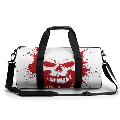 Sac de voyage crâne rouge compact pour éviter l'encombrement en week-end