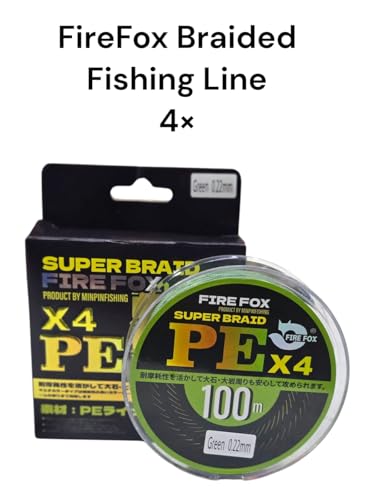 Image of Firefox Super Braid X4 PE Fishing Line - Ultra Wear-Resistant 100m Braided Line for Fishing (0.35 mm - 22.6 kg Line Strength)