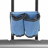 ✝Material de alta gama: utilizamos material de tela Oxford de alta gama y estamos bajo un estricto control de calidad para hacer este portavasos de viaje para equipaje, que es lavable a máquina y duradero. Y cuenta con portátil.