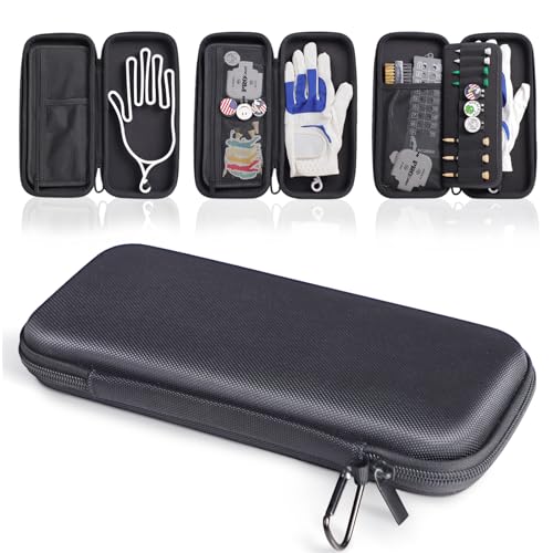Estuche para guantes de golf rígido con mosquetón para colgar 7