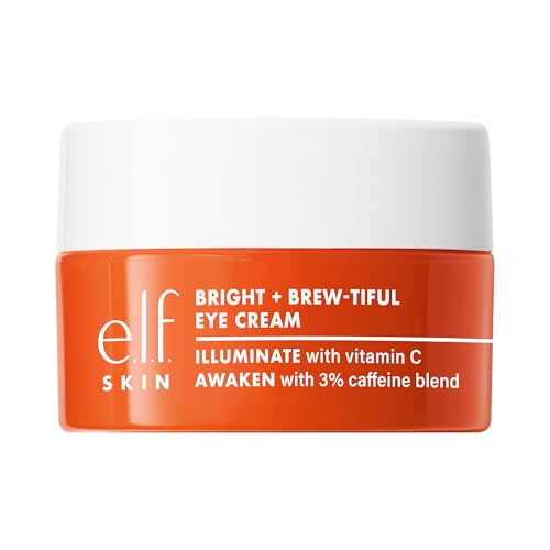 e.l.f. SKIN Bright + Brew-tiful Eye Cream, Helps Brighten Appearance Of Undereye Dark Circles &...
