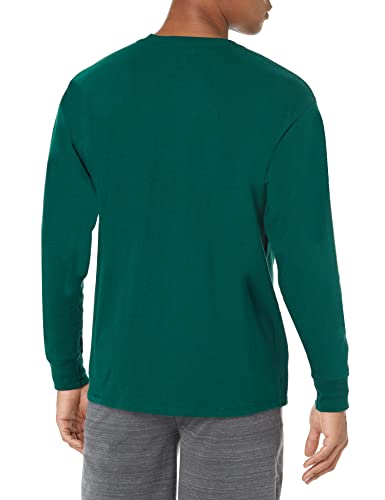 Champion Long Sleeve, Classic T-Shirt For Men (Reg. Or Big & Tall), Forest Peak Green Old English Script, Medium #TOP1
